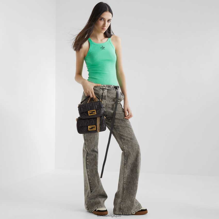 accessoires Fendi mini sac baguette en cuir noir femmes 8X8J2J549 Fendi Lunette De Soleil