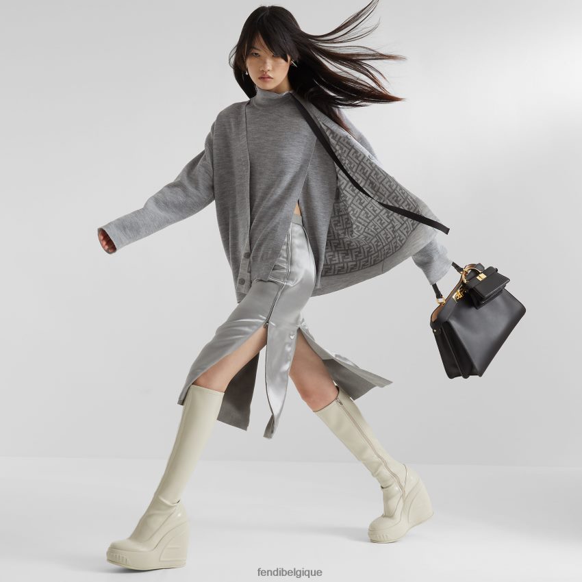 accessoires Fendi peekaboo iseeu sac en cuir moyen rose noire femmes 8X8J2J562 Fendi Sac