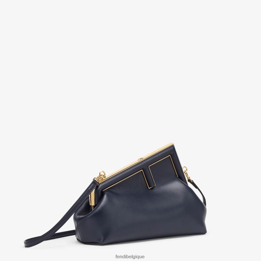 accessoires Fendi petit sac en cuir bleu femmes 8X8J2J770 Fendi Belgique