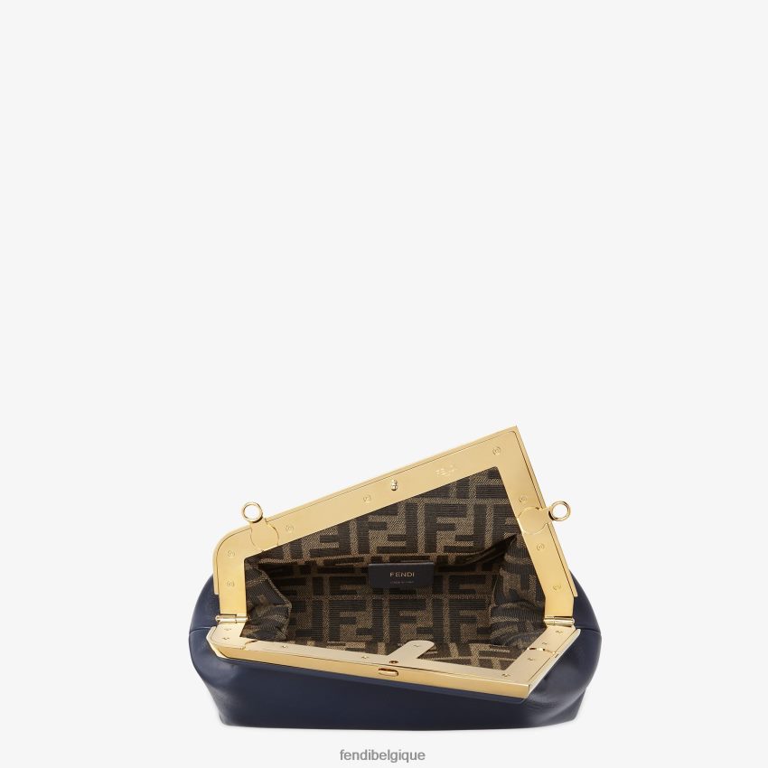 accessoires Fendi petit sac en cuir bleu femmes 8X8J2J770 Fendi Belgique