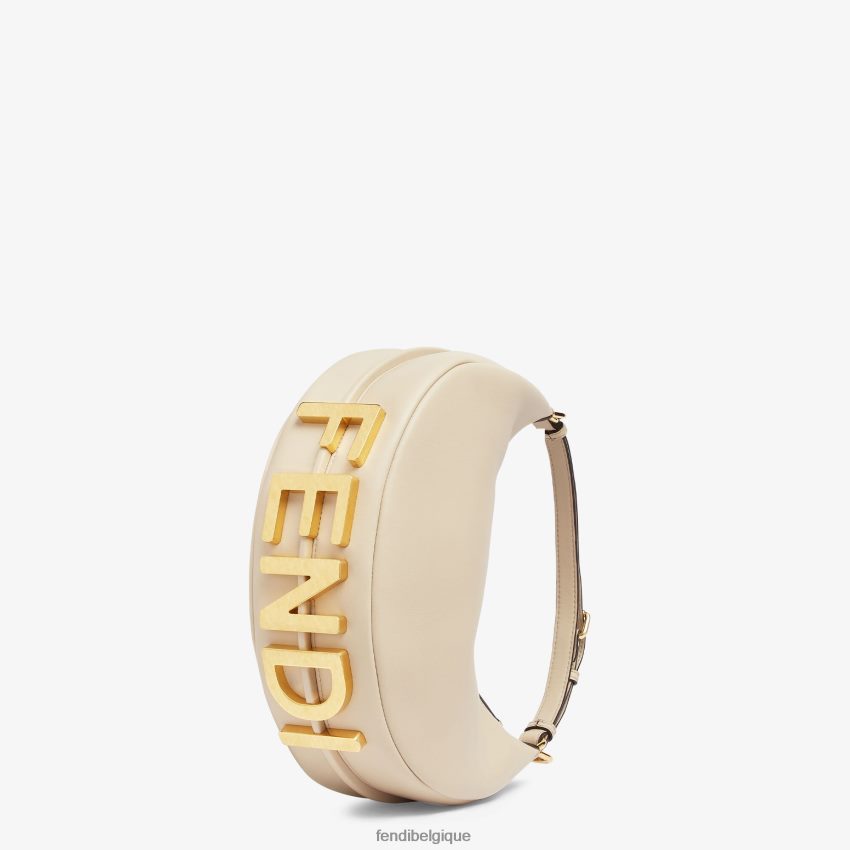 accessoires Fendi petit sac en cuir graphy beige femmes 8X8J2J845 Fendi Belgique