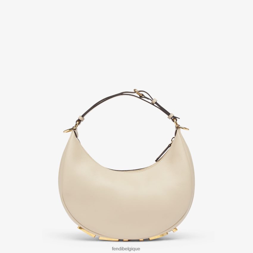 accessoires Fendi petit sac en cuir graphy beige femmes 8X8J2J845 Fendi Belgique