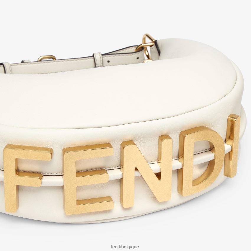 accessoires Fendi petit sac en cuir graphy blanc femmes 8X8J2J570 Fendi Lunette De Soleil