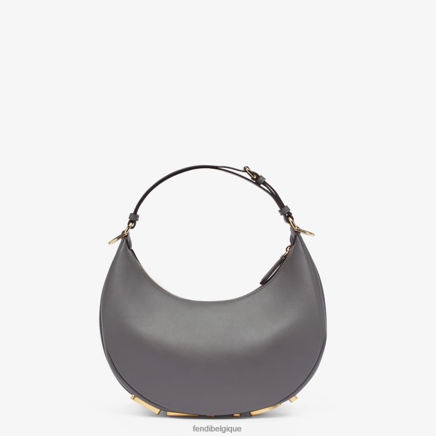 accessoires Fendi petit sac en cuir graphy gris femmes 8X8J2J832 Fendi Sac