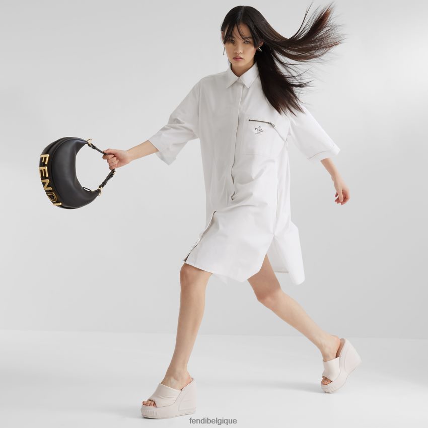 accessoires Fendi petit sac en cuir graphy noir femmes 8X8J2J526 Fendi Sac