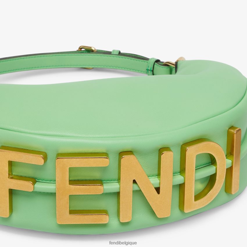 accessoires Fendi petit sac en cuir graphy vert femmes 8X8J2J714 Fendi Lunette De Soleil