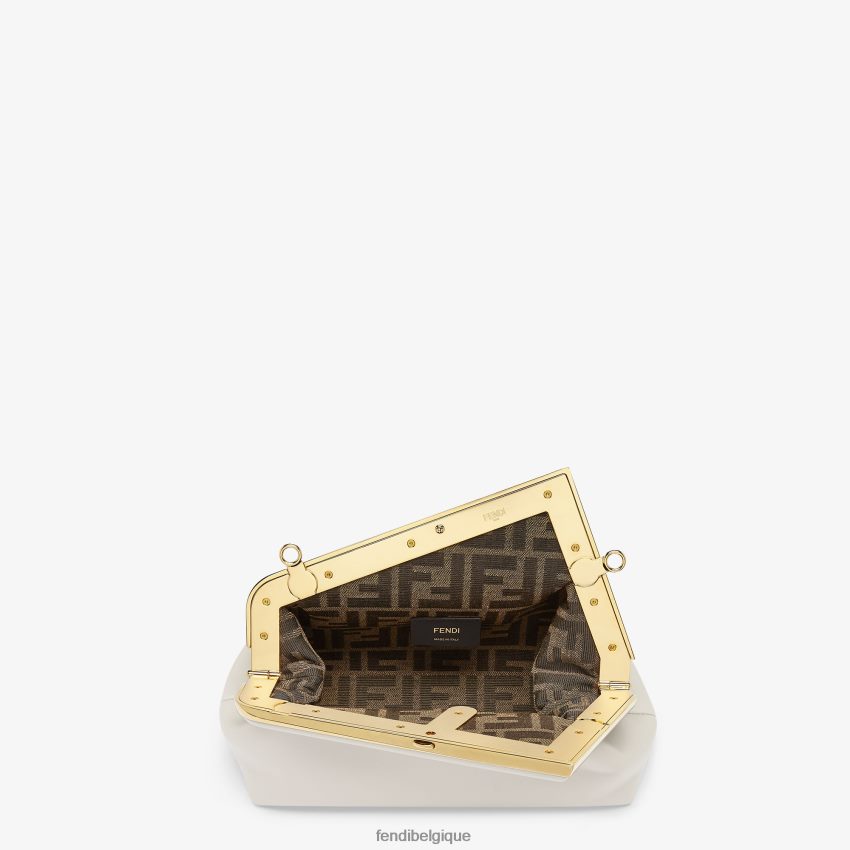 accessoires Fendi petit sac en cuir gris femmes 8X8J2J860 Fendi Belgique