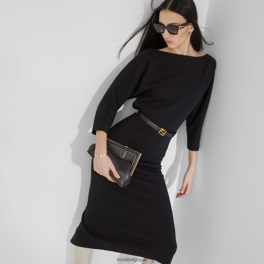 accessoires Fendi petit sac en cuir noir femmes 8X8J2J576 Fendi Lunette De Soleil