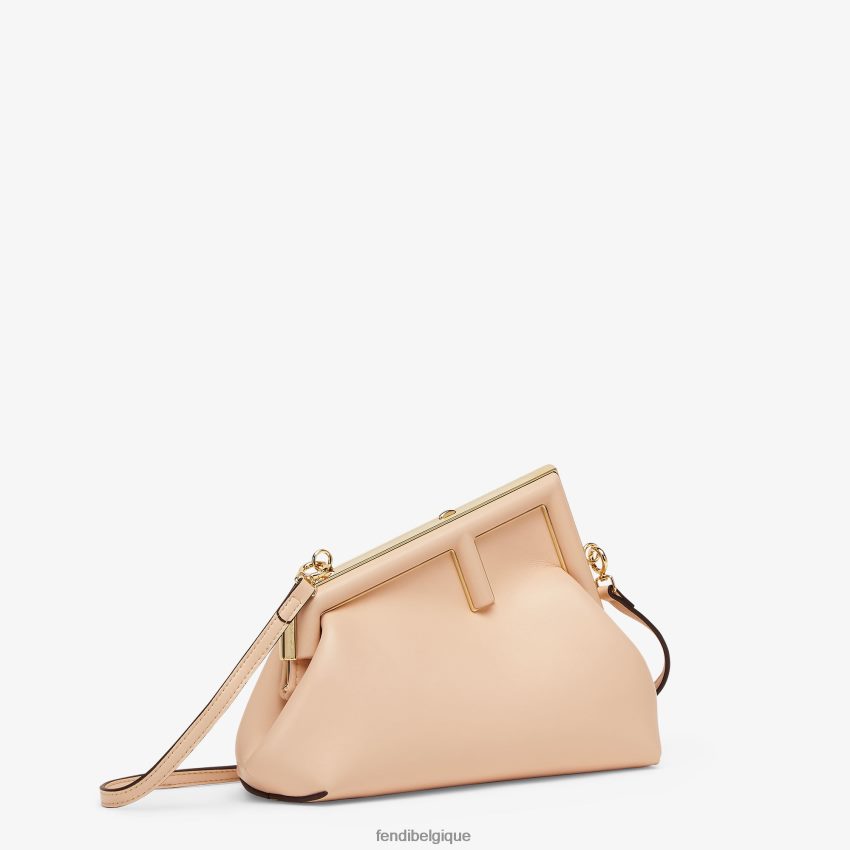 accessoires Fendi petit sac en cuir rose femmes 8X8J2J875 Fendi Belgique