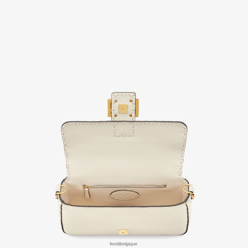 accessoires Fendi sac Camellia Selleria avec surpiqûres oversize beige femmes 8X8J2J895 Fendi Sac