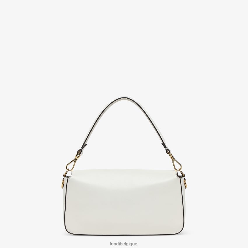 accessoires Fendi sac baguette en cuir multipoches blanc femmes 8X8J2J557 Fendi Belgique