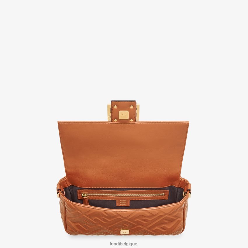 accessoires Fendi sac baguette en cuir nappa brun femmes 8X8J2J542 Fendi Belgique