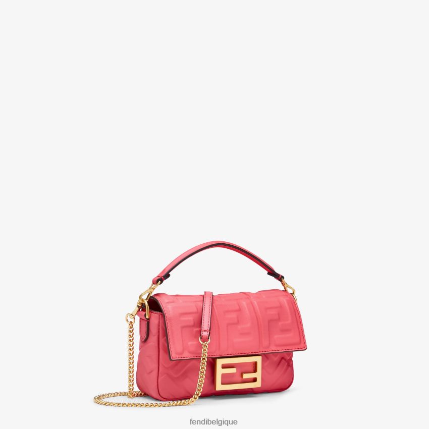 accessoires Fendi sac baguette en cuir nappa mini rose femmes 8X8J2J630 Fendi Lunette De Soleil