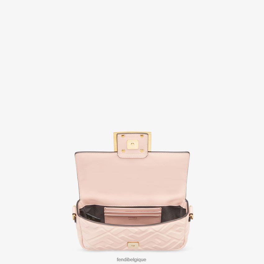 accessoires Fendi sac baguette en cuir nappa mini rose femmes 8X8J2J814 Fendi Sac