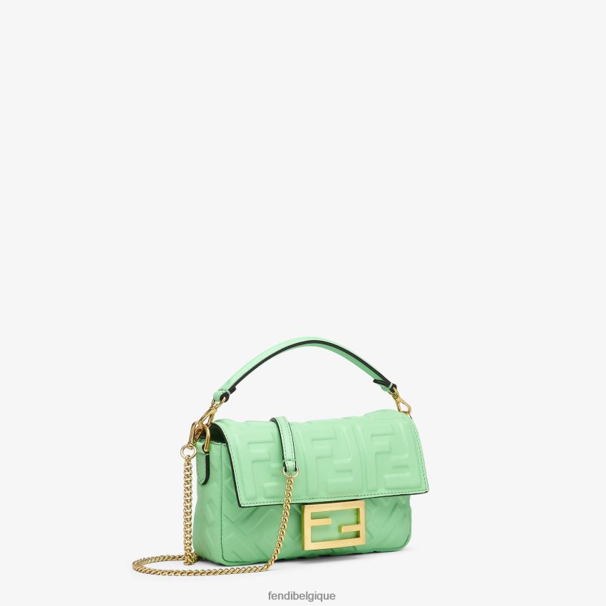accessoires Fendi sac baguette en cuir nappa mini vert femmes 8X8J2J726 Fendi Lunette De Soleil