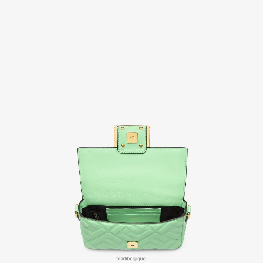 accessoires Fendi sac baguette en cuir nappa mini vert femmes 8X8J2J726 Fendi Lunette De Soleil