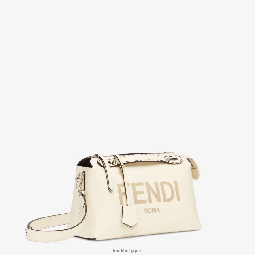 accessoires Fendi sac boston en cuir blanc femmes 8X8J2J868 Fendi Sac
