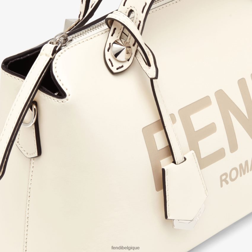 accessoires Fendi sac boston en cuir blanc femmes 8X8J2J868 Fendi Sac