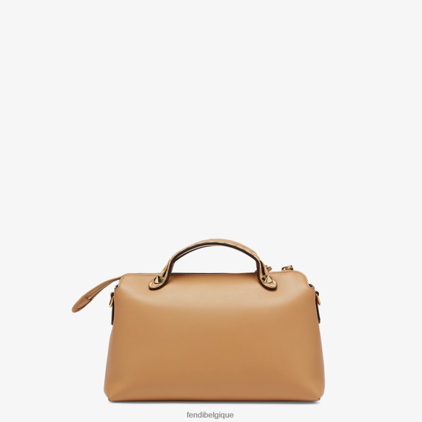 accessoires Fendi sac boston en cuir et élaphe brun femmes 8X8J2J878 Fendi Belgique