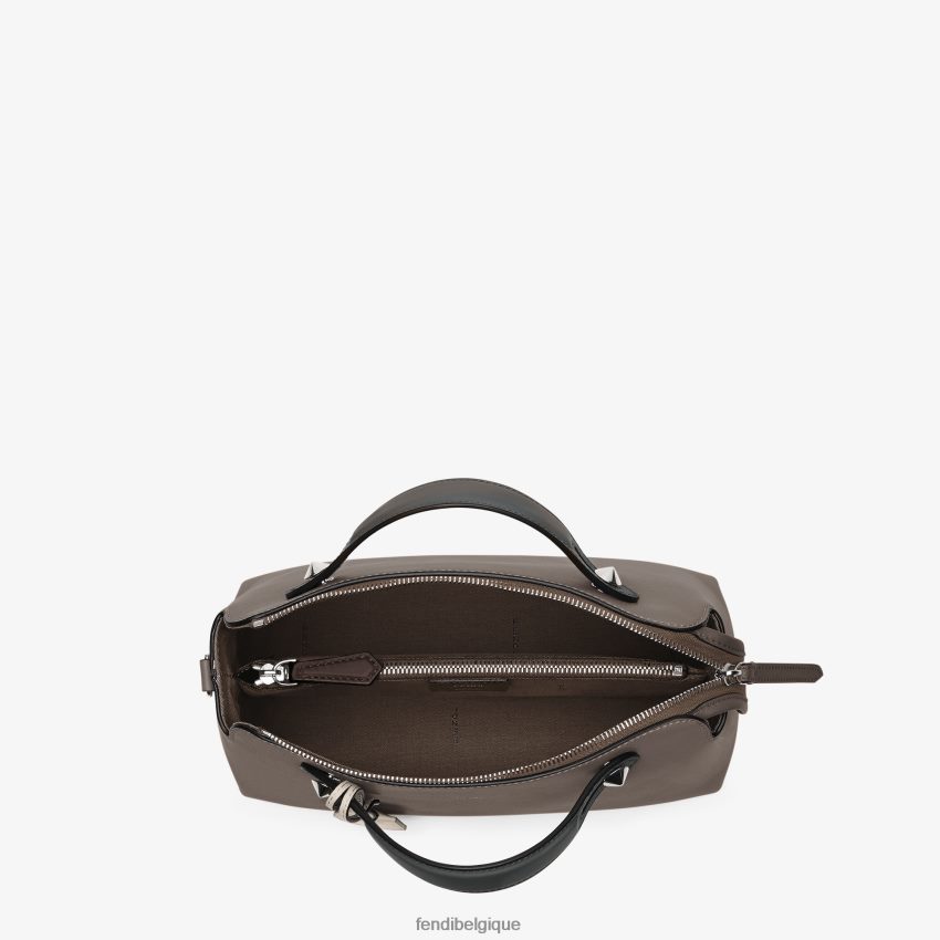 accessoires Fendi sac boston multicuir brun femmes 8X8J2J893 Fendi Belgique