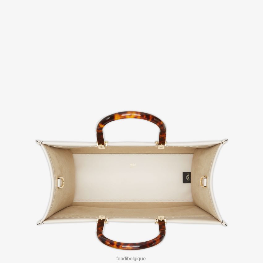 accessoires Fendi sac cabas en cuir camélia avec broderie florale rose femmes 8X8J2J591 Fendi Lunette De Soleil