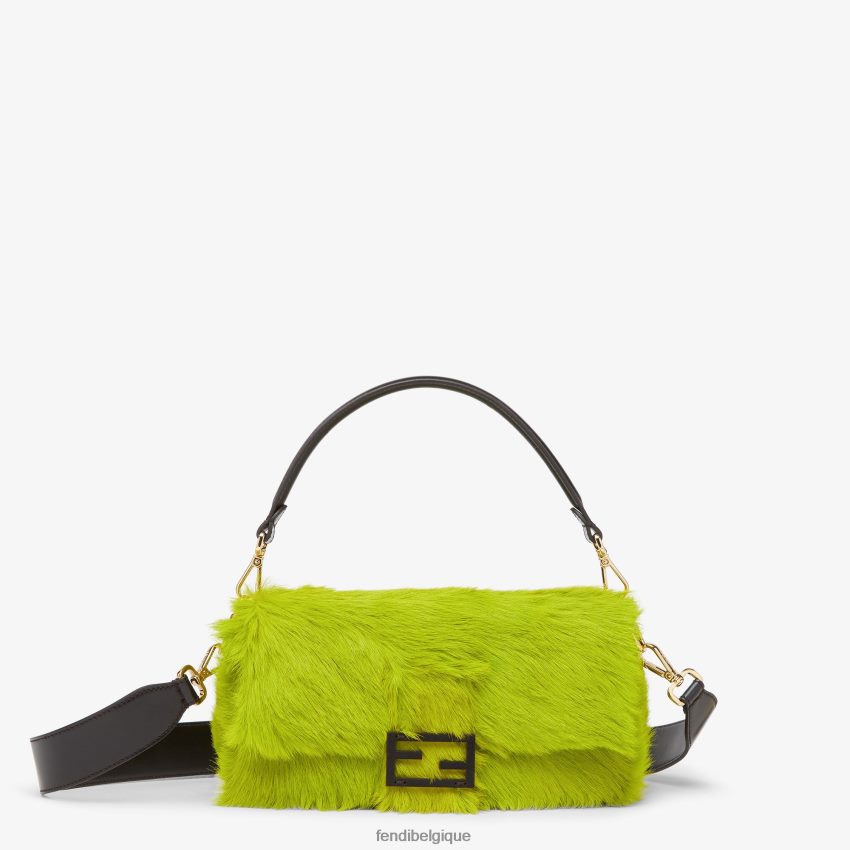 accessoires Fendi sac de réédition en cuir de cheval acide vert femmes 8X8J2J791 Fendi Belgique