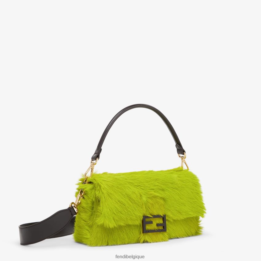 accessoires Fendi sac de réédition en cuir de cheval acide vert femmes 8X8J2J791 Fendi Belgique