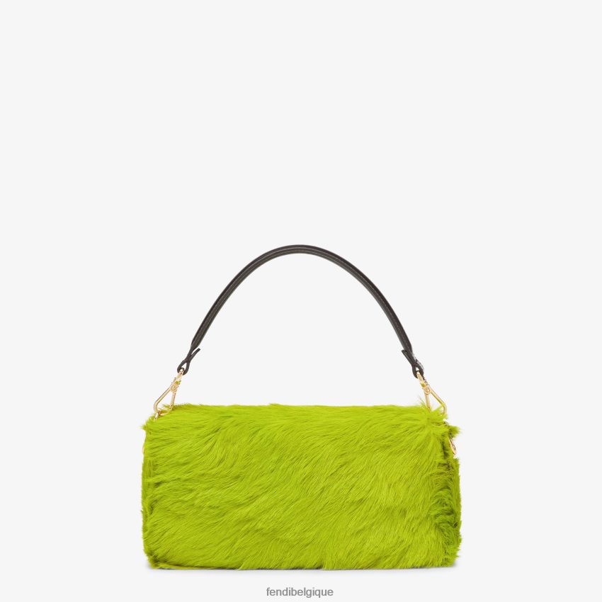 accessoires Fendi sac de réédition en cuir de cheval acide vert femmes 8X8J2J791 Fendi Belgique