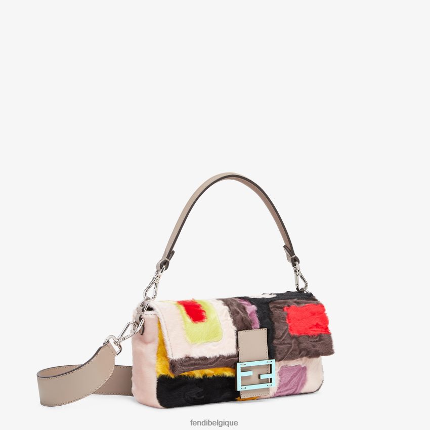 accessoires Fendi sac de réédition en multiastrakhan multicolore femmes 8X8J2J781 Fendi Sac