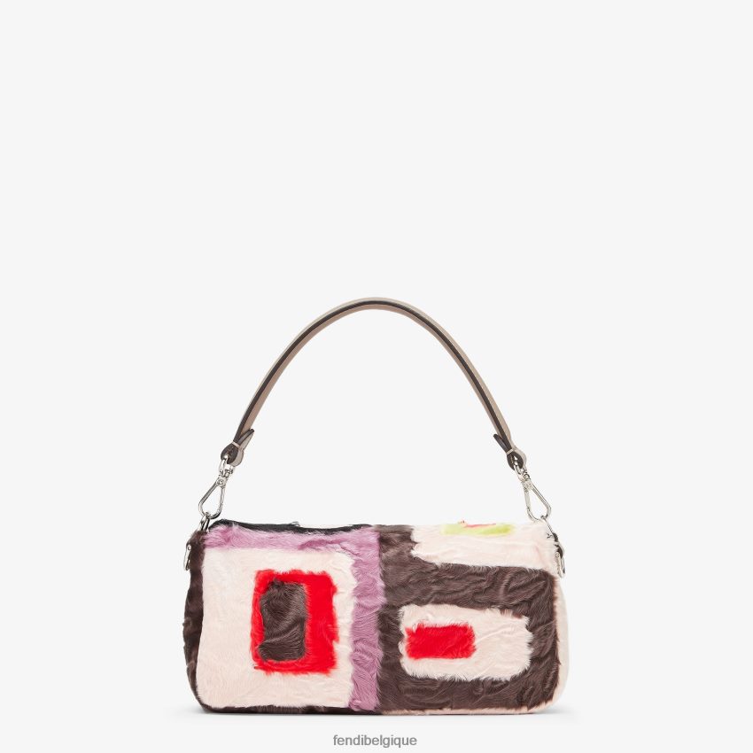 accessoires Fendi sac de réédition en multiastrakhan multicolore femmes 8X8J2J781 Fendi Sac