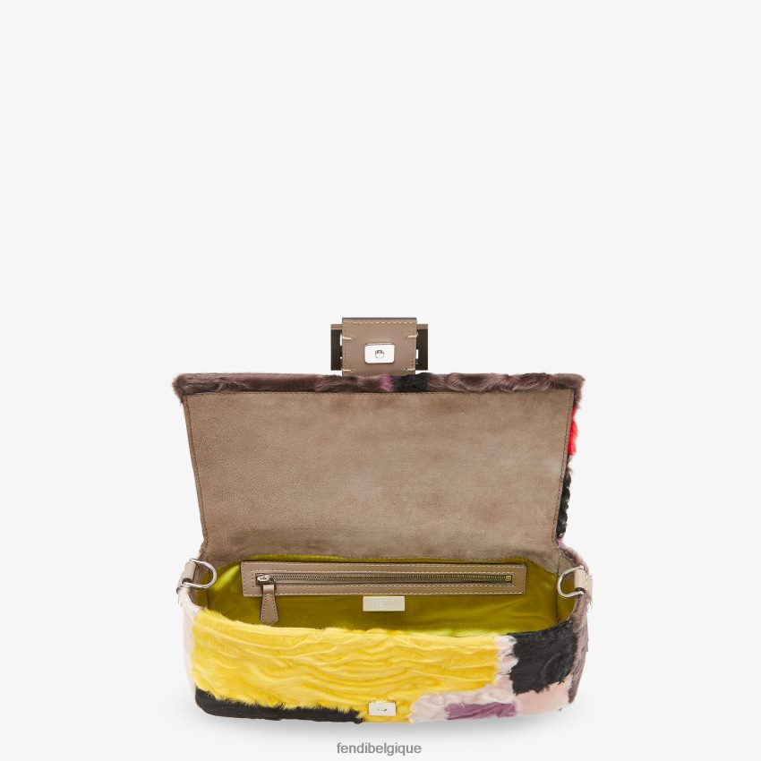 accessoires Fendi sac de réédition en multiastrakhan multicolore femmes 8X8J2J781 Fendi Sac
