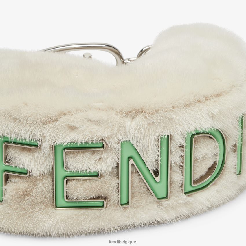 accessoires Fendi sac de vison blanc femmes 8X8J2J730 Fendi Sac