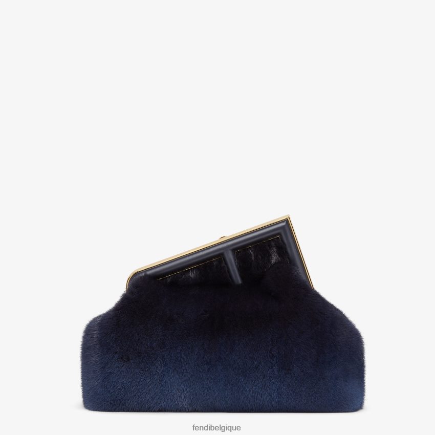 accessoires Fendi sac de vison bleu femmes 8X8J2J835 Fendi Sac
