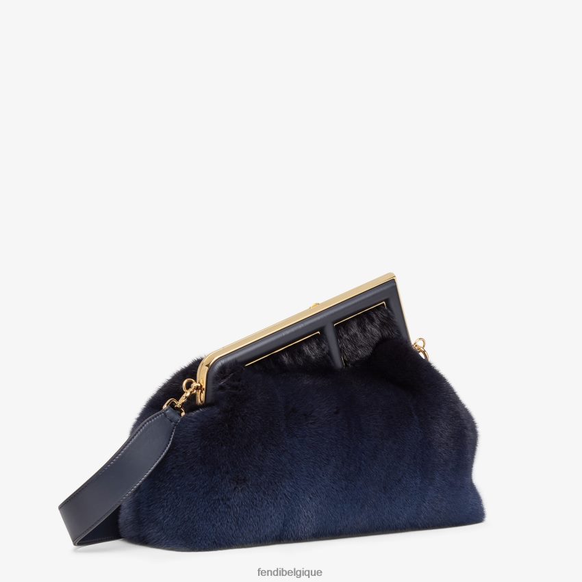 accessoires Fendi sac de vison bleu femmes 8X8J2J835 Fendi Sac