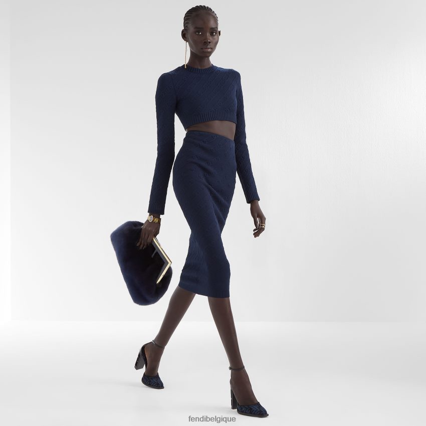 accessoires Fendi sac de vison bleu femmes 8X8J2J835 Fendi Sac