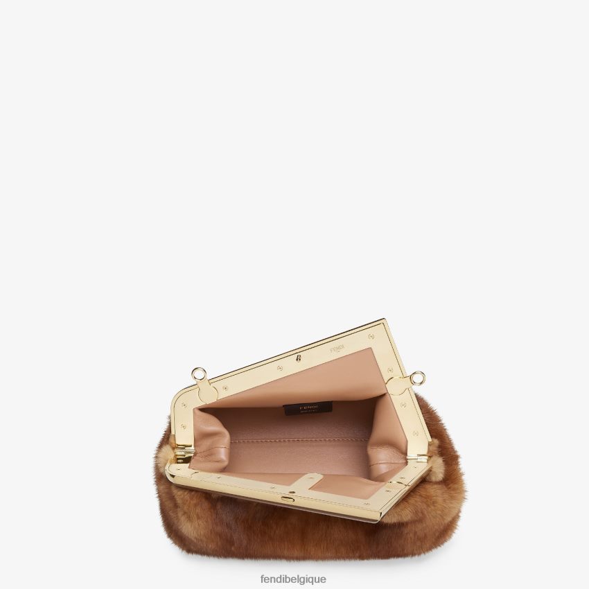 accessoires Fendi sac de vison brun femmes 8X8J2J914 Fendi Belgique