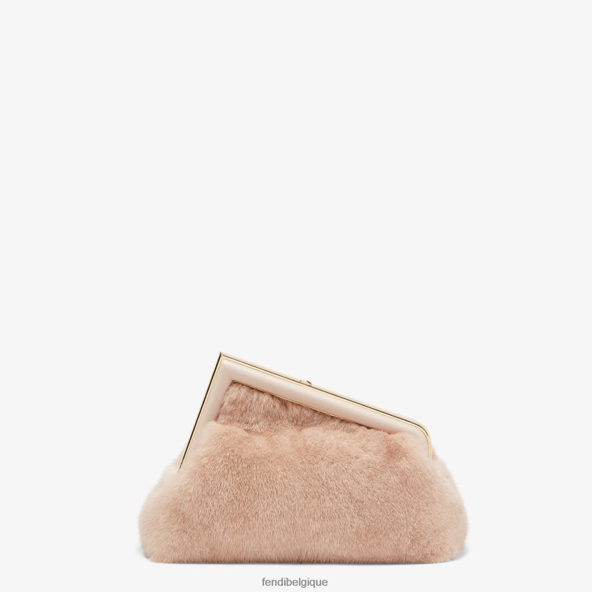 accessoires Fendi sac de vison rose femmes 8X8J2J913 Fendi Sac