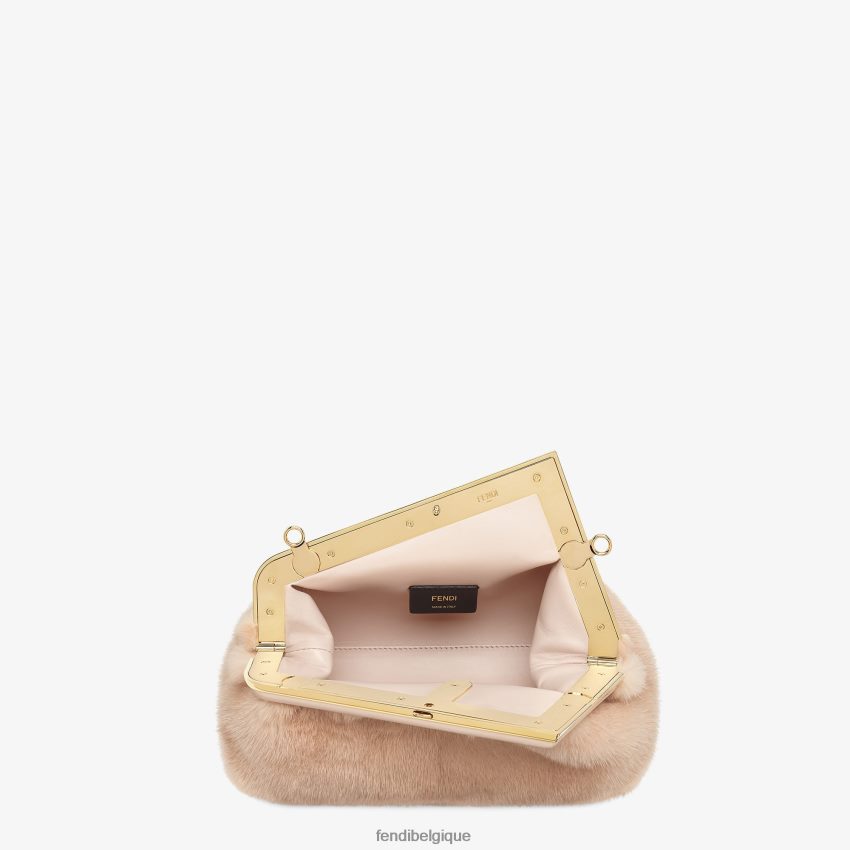 accessoires Fendi sac de vison rose femmes 8X8J2J913 Fendi Sac