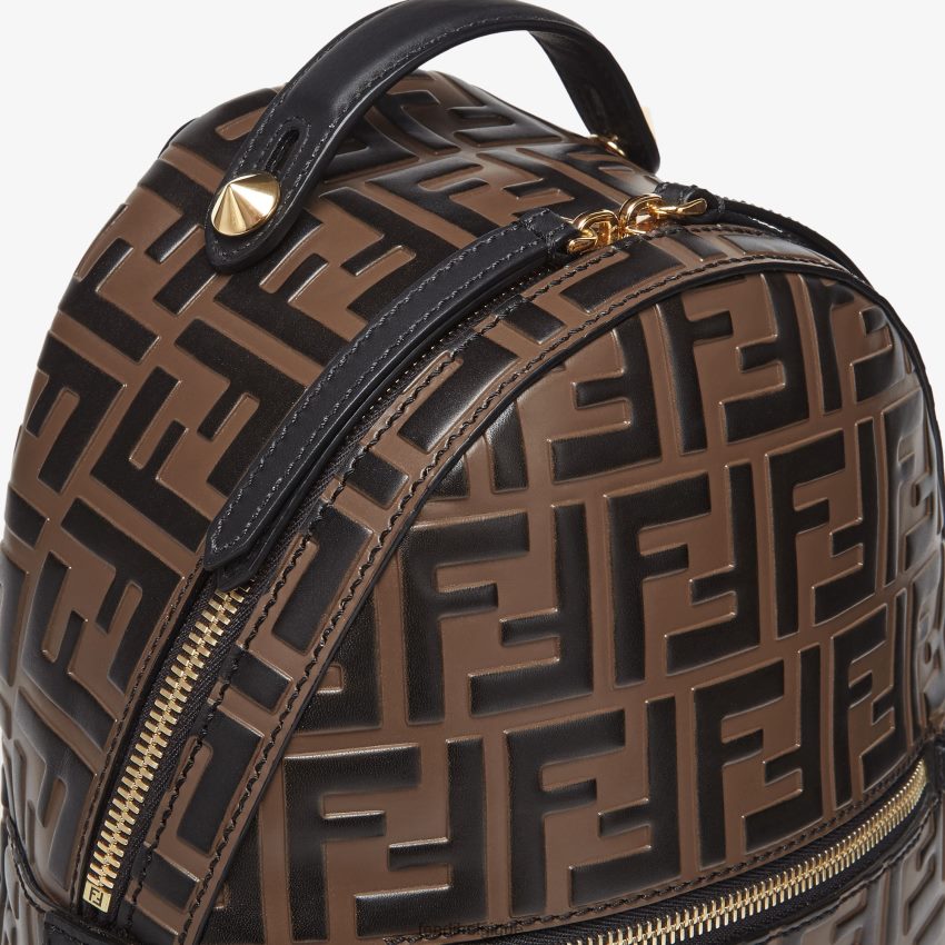 accessoires Fendi sac à dos ff en cuir brun femmes 8X8J2J857 Fendi Belgique