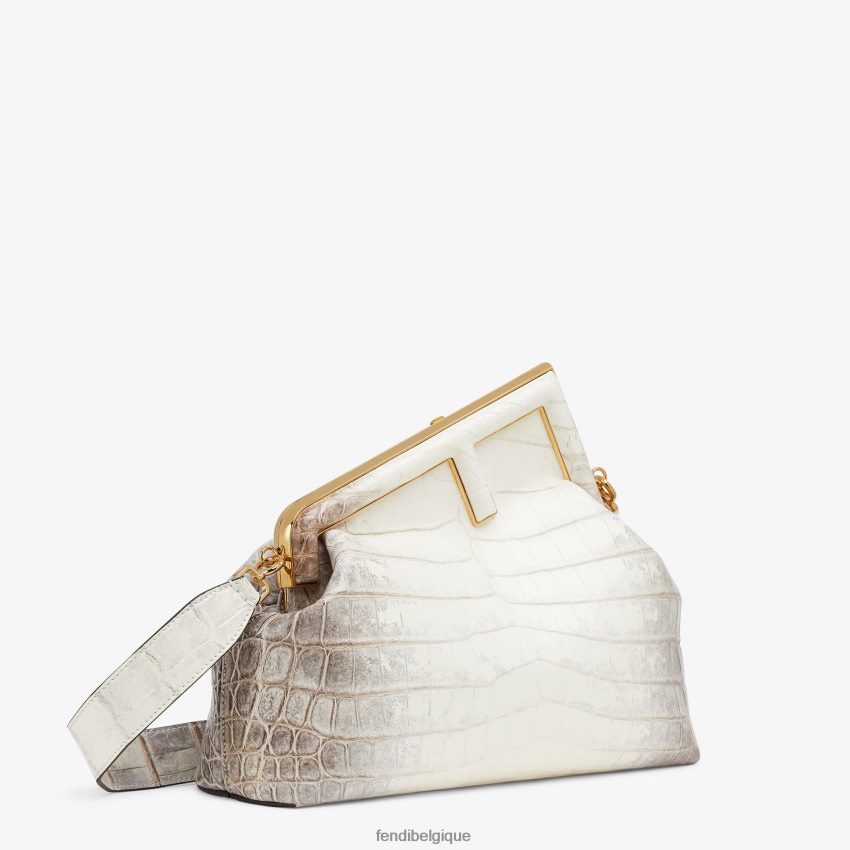 accessoires Fendi sac en crocodile dans les tons de blanc blanc femmes 8X8J2J908 Fendi Belgique