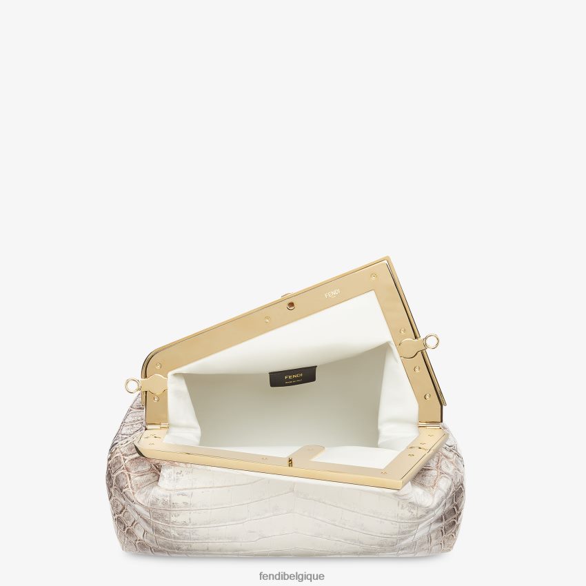 accessoires Fendi sac en crocodile dans les tons de blanc blanc femmes 8X8J2J908 Fendi Belgique