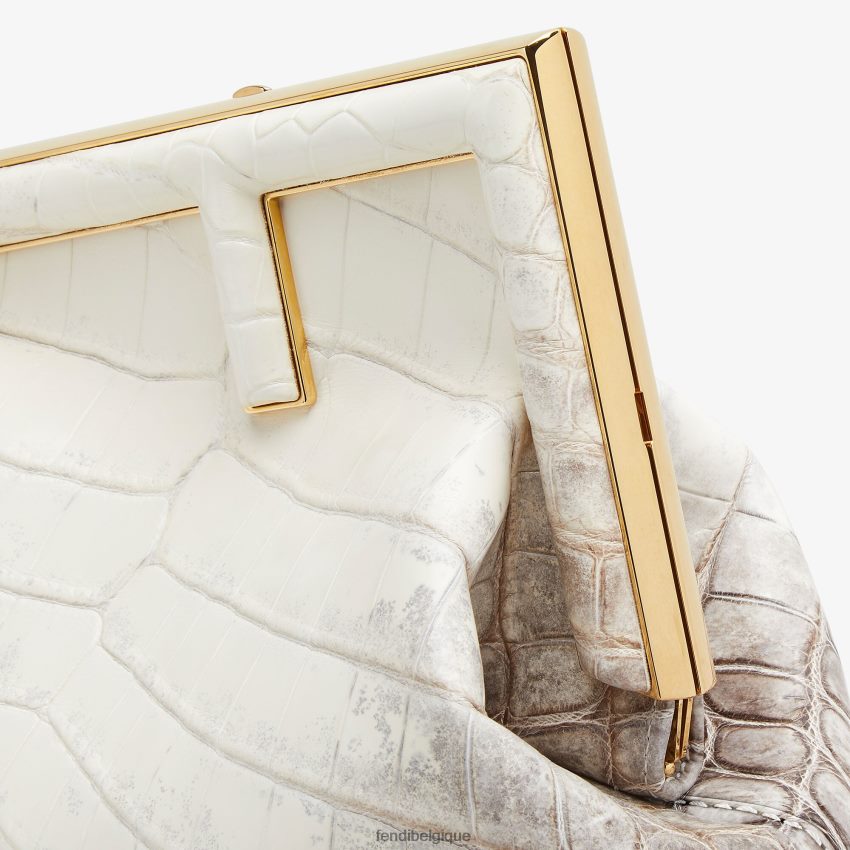 accessoires Fendi sac en crocodile dans les tons de blanc blanc femmes 8X8J2J908 Fendi Belgique