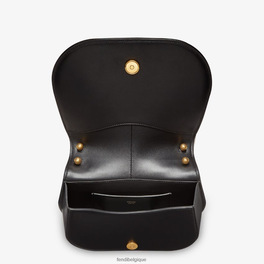 accessoires Fendi sac en crocodile et cuir noir femmes 8X8J2J661 Fendi Sac