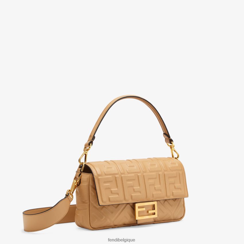 accessoires Fendi sac en cuir baguette beige femmes 8X8J2J748 Fendi Sac