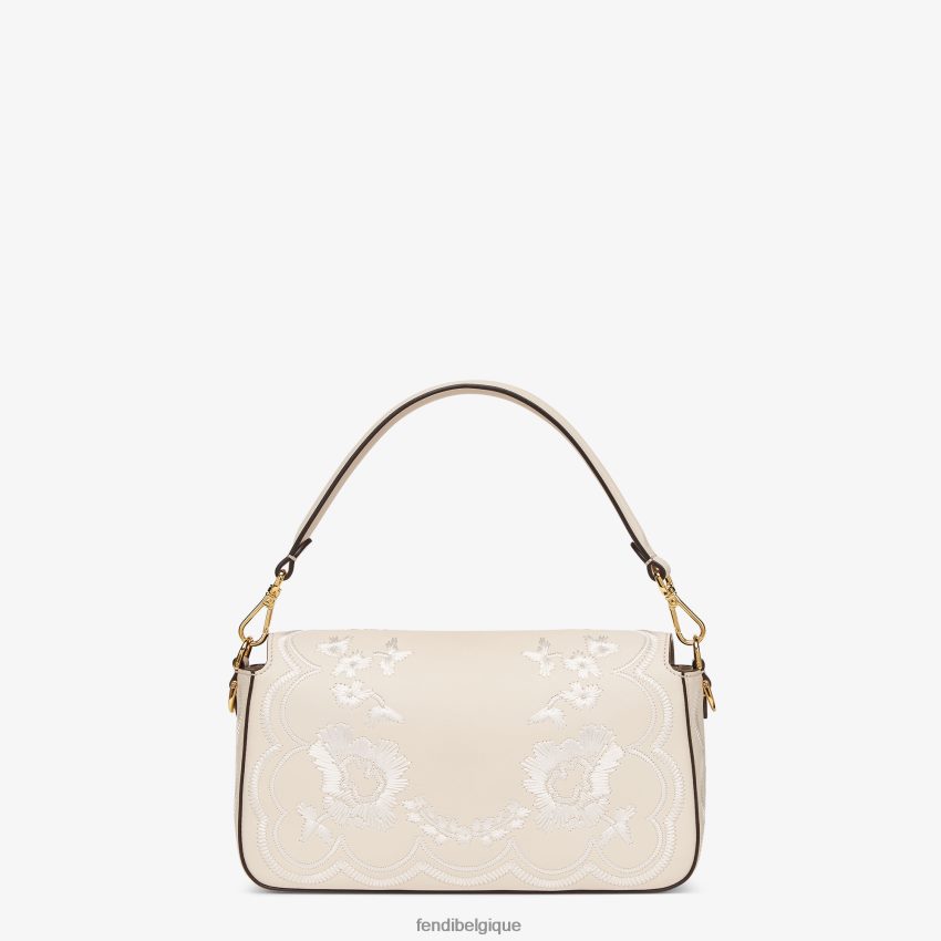 accessoires Fendi sac en cuir camélia avec broderie florale rose femmes 8X8J2J653 Fendi Belgique