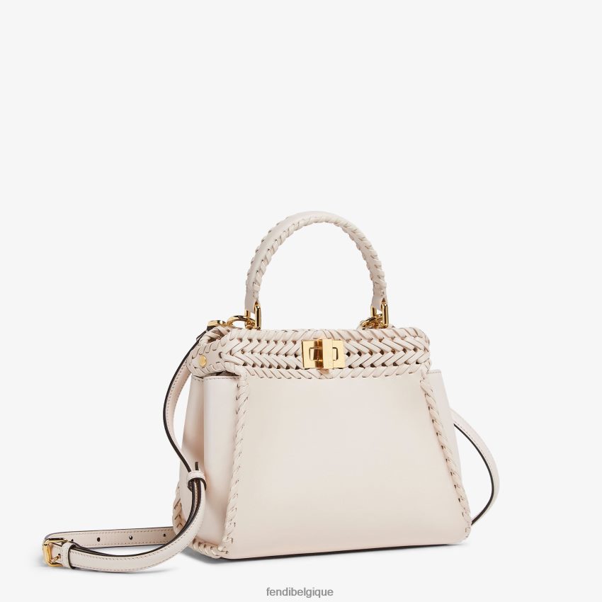 accessoires Fendi sac en cuir camélia avec filetage assorti rose femmes 8X8J2J552 Fendi Lunette De Soleil