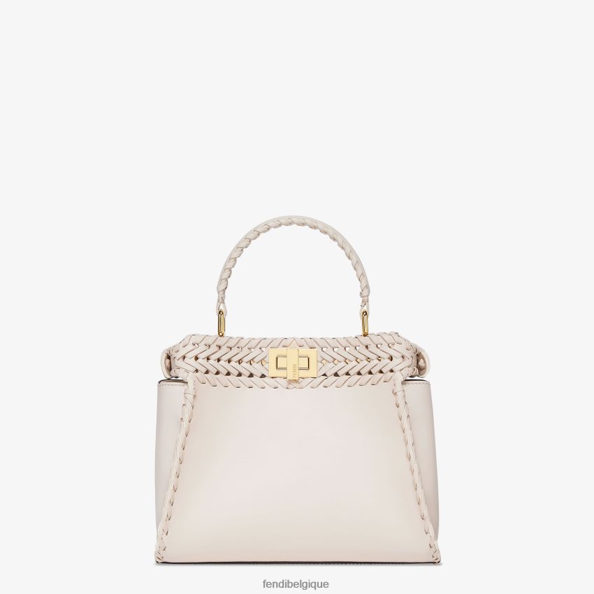 accessoires Fendi sac en cuir camélia avec filetage assorti rose femmes 8X8J2J552 Fendi Lunette De Soleil