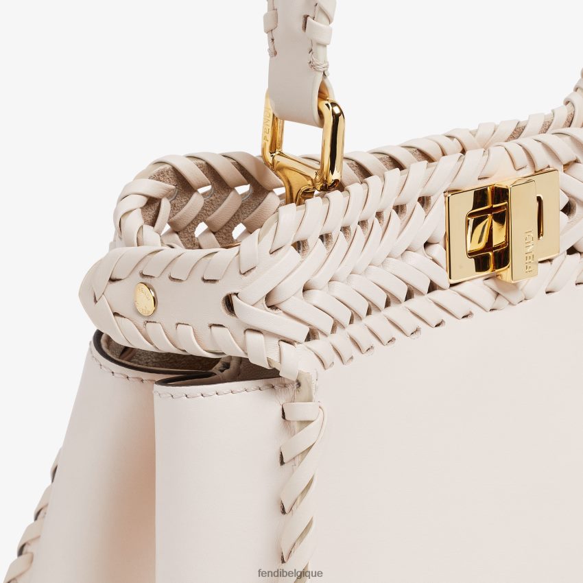 accessoires Fendi sac en cuir camélia avec filetage assorti rose femmes 8X8J2J552 Fendi Lunette De Soleil