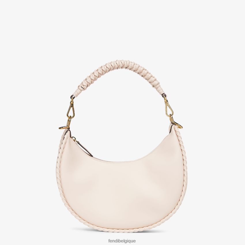 accessoires Fendi sac en cuir camélia avec filetage assorti rose femmes 8X8J2J554 Fendi Belgique