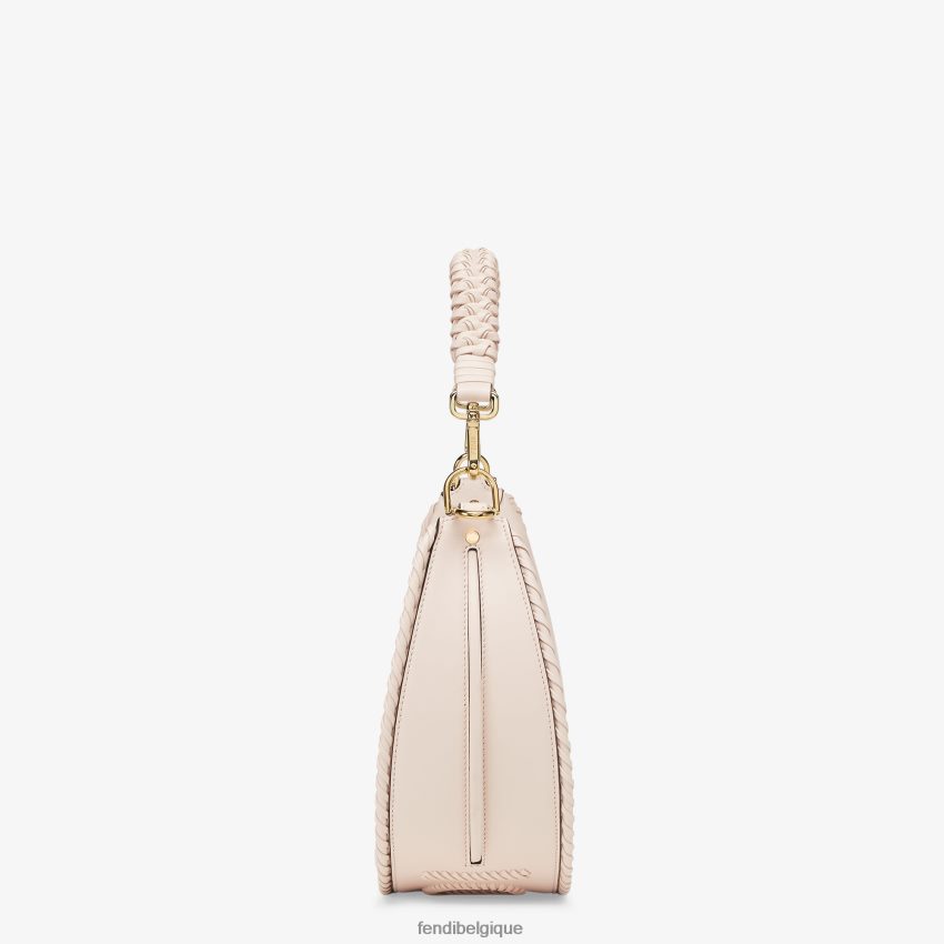 accessoires Fendi sac en cuir camélia avec filetage assorti rose femmes 8X8J2J554 Fendi Belgique